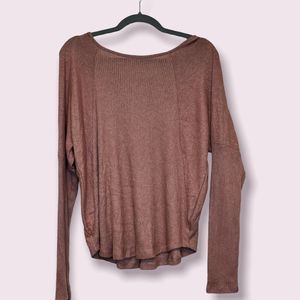 Pink Rose- Pull Over blush Rose Cardigan- Tie up back- SIze Large